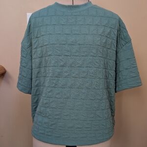 A New Day Teal Textured Knit Top XS